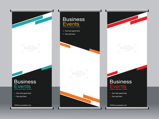 Business banner roll up set,standee banner template,Modern banner.