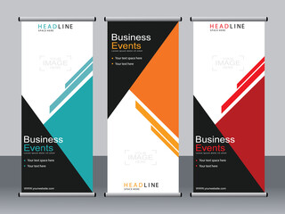 Business banner roll up set,standee banner template,Modern banner.