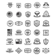 usa independence day labels collection