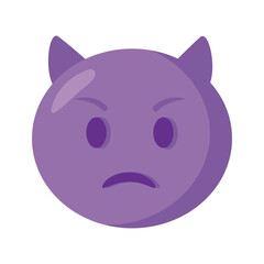 devil emoji face classic flat style icon