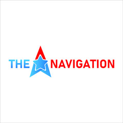 navigation and star icon, gradient style icon 