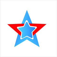 navigation and star icon, gradient style icon 