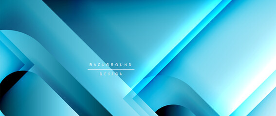 Vector geometric abstract background with lines and modern forms. Fluid gradient with abstract round shapes and shadow and light effects