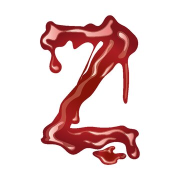 letter z with dripping blood