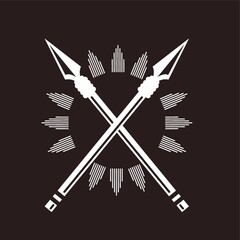 crossed spears