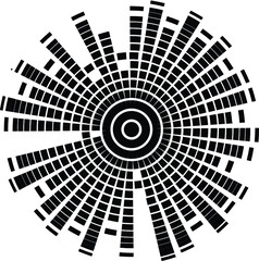 Halftone Square Vector Equalizer . Abstract  Music Wave Sound Background . 