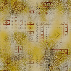 Digital Bandhani pattern With Digital Shibori Pattern