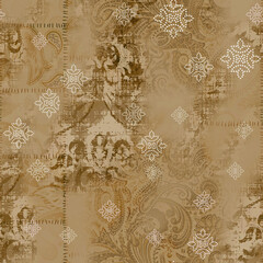 Digital Bandhani pattern With Digital Shibori Pattern
