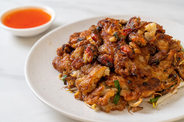 Crispy Fried Mussel Pancake