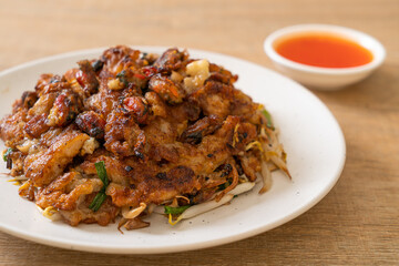 Crispy Fried Mussel Pancake