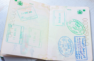 Nigeria passport with UAE visa