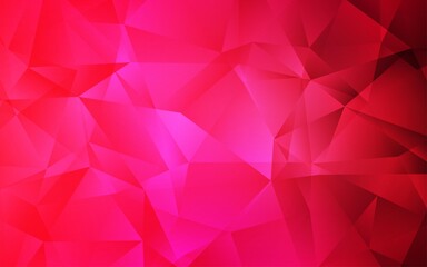 Light Red vector abstract polygonal background. Glitter abstract illustration with an elegant triangles. Textured pattern for your backgrounds.