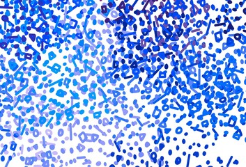 Dark Pink, Blue vector pattern with random forms.