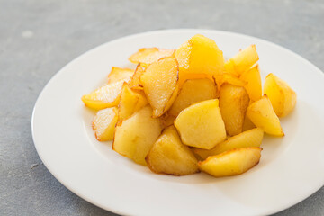 Patatas bravas traditional Spanish potatoes snack tapas