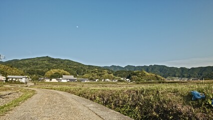 Dusk in a deserted rural Japanese town
