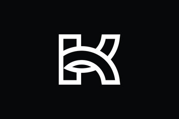 Minimal Innovative Initial K logo and KK logo. Letter K KK creative elegant Monogram. Premium Business logo icon. White color on black background