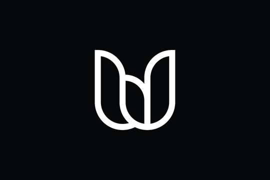Minimal Innovative Initial W logo and WW logo. Letter W WW creative elegant Monogram. Premium Business logo icon. White color on black background