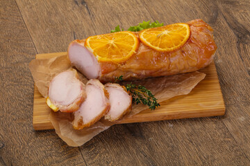 Chicken roll with orange