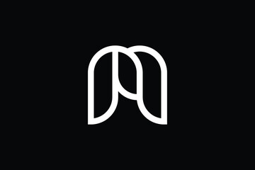 Fototapeta premium Minimal Innovative Initial M logo and MM logo. Letter PM LOGO AND MP LOGO creative elegant Monogram. PM MP Premium Business logo icon. White color on black background