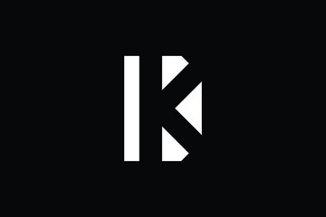 Minimal Innovative Initial KD logo and DK logo. Letter K KD DK creative elegant Monogram. Premium Business logo icon. White color on black background