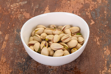 Pistachio nuts heap