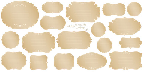 collection vintage retro labels