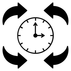 Food Order Processing and Cooking Time Concept Vector Icon glyph Design, Coronavirus contactless food delivery symbol on white background, Touchless Snacks Delivery Sign, 