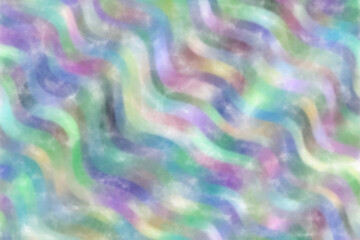Blue and light green waves Watercolor Wash abstract paint background.