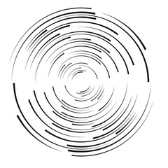 Vector Curved Lines .Circle  Design Element . Black Rounded  Stroke . Used as Banner . Template , Logo .