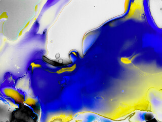 Decorative Drawing.  Glassy White Artwork.  Vivid