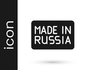 Black Made in Russia icon isolated on white background. Vector.
