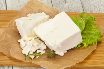 Greek traditional Feta soft cheese