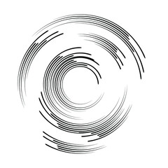 Obraz premium Vector Curved Lines .Circle Design Element . Black Rounded Stroke . Used as Banner . Template , Logo .