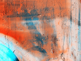 Concrete, weathered, worn wall damaged paint. Grungy Concrete Surface. Great background or texture.