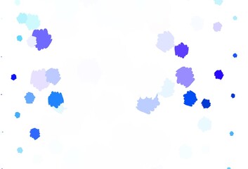 Light Pink, Blue vector backdrop with memphis shapes.