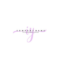 I Y IY Initial handwriting and signature logo design with circle. Beautiful design handwritten logo for fashion, team, wedding, luxury logo.