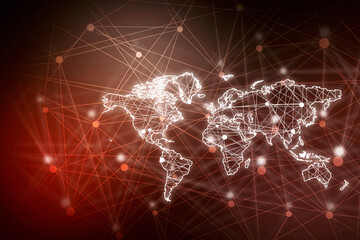 2d illustration world map abstract background