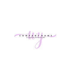 W Y WY Initial handwriting and signature logo design with circle. Beautiful design handwritten logo for fashion, team, wedding, luxury logo.