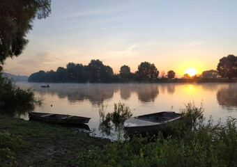 Sunrise on the Desna River