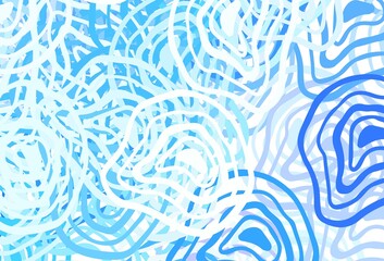 Light BLUE vector pattern with random forms.