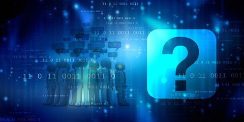 
2d illustration question mark background