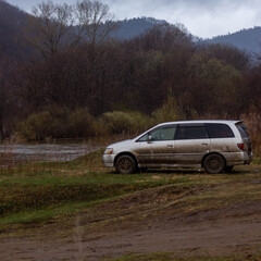 beautiful river Bank in the forest