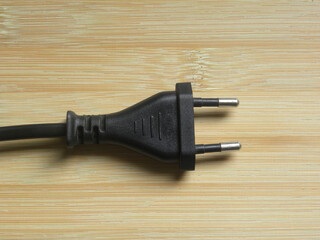 2 pin black color male power plug