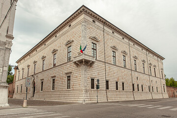 Detail of Palazzo dei Diamanti in Ferrara in Italy 5