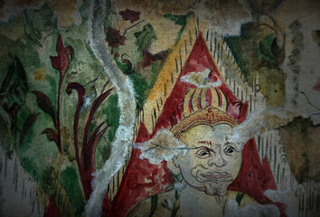 Painting of ancient royal temples  from thailand