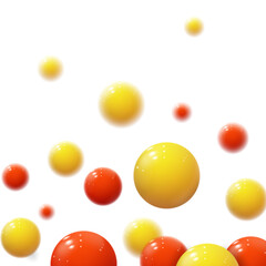 Realistic soft spheres. Plastic bubbles. Glossy balls