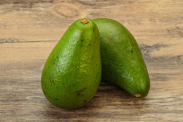 Two ripe exotic avocado vegetable