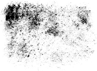 Fototapeta premium Paint splatter background, handmade transparent backdrop. Black acrylic grungy spatter, spots, dots, splashing in different sizes. Use for overlay, texture or montage. Abstract vector illustration.