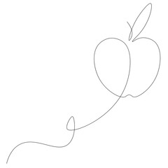 Apple fruit on white background. Vector illustration