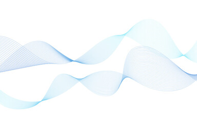 Blue color gradient lines fluid wave blend curve abstract background vector